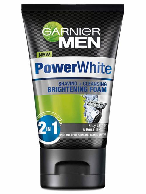 Garnier Power White Shaving Foam Facial Cleanser