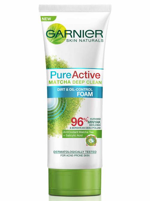 Garnier Pure Active Matcha Foam Facial Cleanser